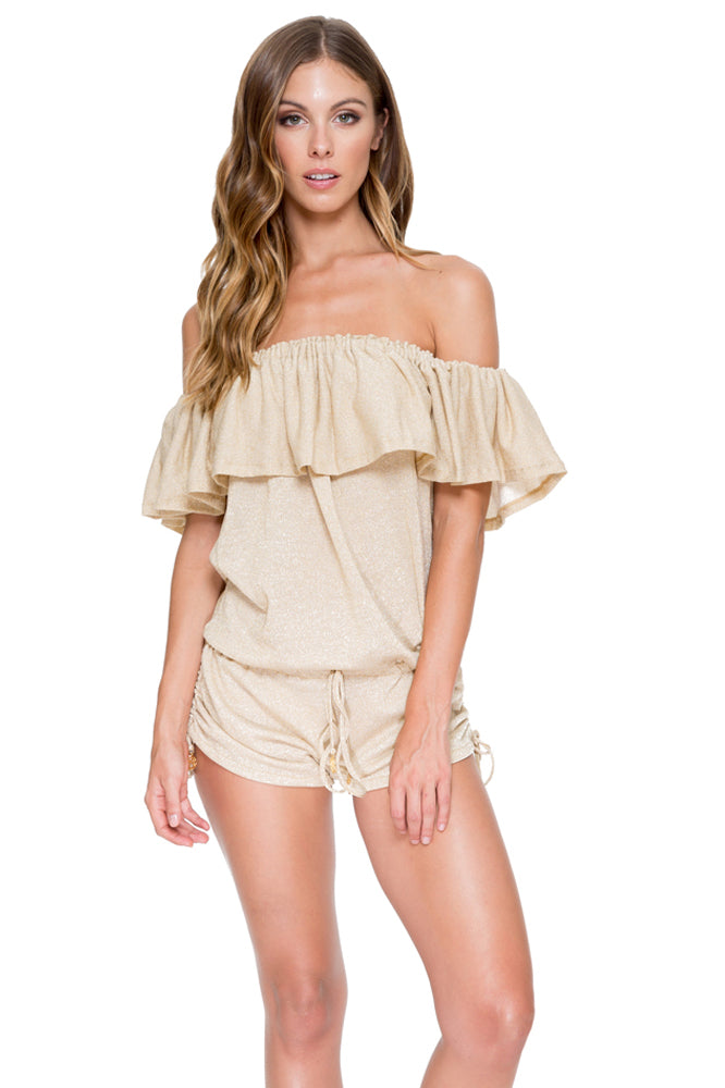 COSITA BUENA - Drifter Romper • Gold Rush