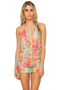 SMOKE SHOW - T Back Mini Dress • Multicolor