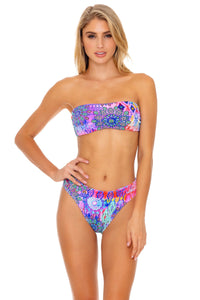 Pink Lagoon Open Front Bralette & Banded Bottom Bikini – Luli Fama