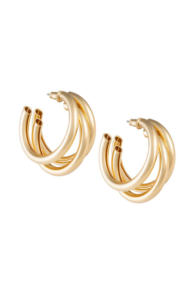 JEWELRY - Lexi Tri Mini Hoop • Gold