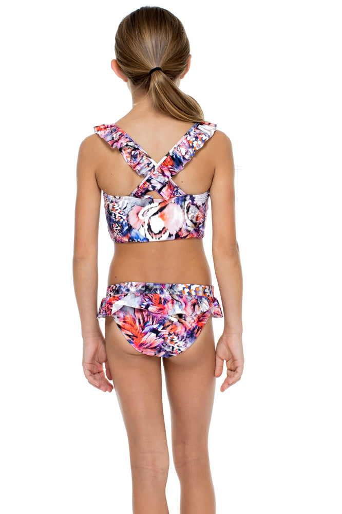 PEQUEÑO PARAISO T - Ruffled Triangle Top Bikini • Multicolor